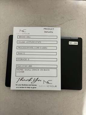 Dell Latitude E7470 Intel Core i5-6300U No RAM No Storage